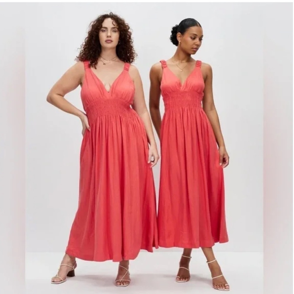 Abercrombie Coral Scrunchie Dress